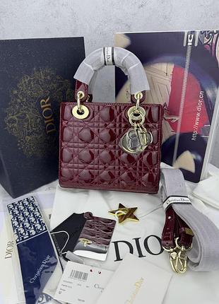 Dior lady burgundy gold