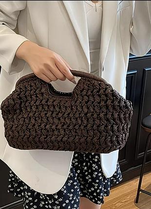 Плетёная сумка 👜  клатч  из соломки