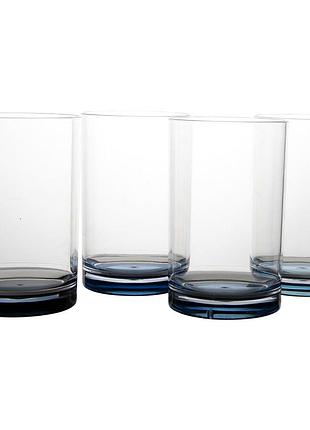Набор стаканов gimex water glass colour 4 шт для кемпинга и дачи прочные легкие прозрачные синие 320 мл sc-523