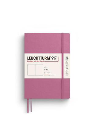 Блокнот leuchtturm1917 середній м'яка обкладинка dusty rose чисті аркуші (372200)