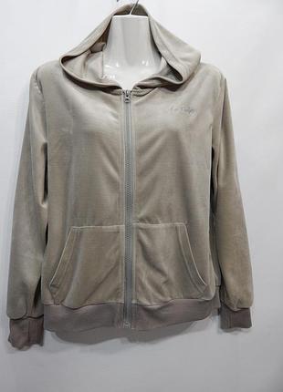 Толстовка велюр жіноча з капюшоном lee cooper ukr р.48-50 131gt (у вказаному розмірі, тільки 1 шт)