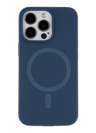 Чохол накладка glow silicone case with magsafe для apple iphone 13 pro max панель-накладка для телефону магнітна зарядка dark blue