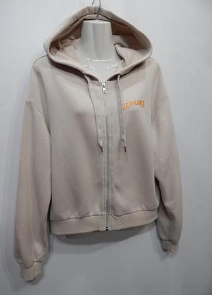 Женская трикотажная теплая толстовка с капюшоном h&m р. 48-50 147gt