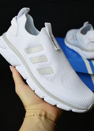 Adidas white gray жіночі мокасини кросівки 37 (23,5 см) 41