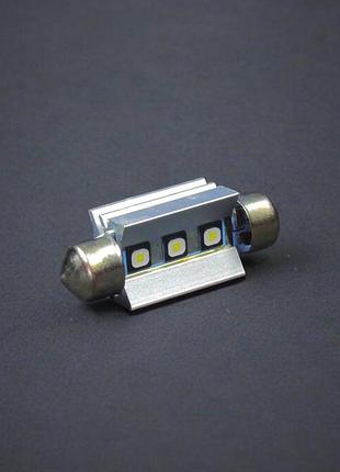 Світлодіодна лампа gs 10-30v fs-3838-3smd 39мм osram драйвер canbus (аналог c5w) білий