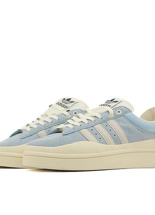 Кросівки жіночі замшеві adidas campus x bad bunny light blue 40
