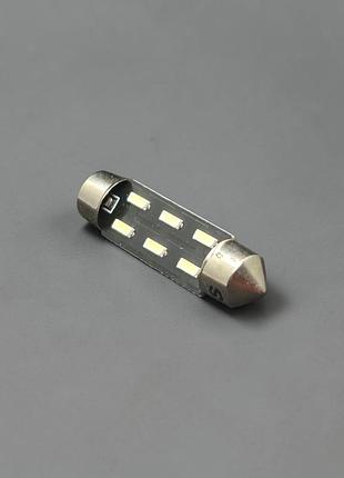 Світлодіодна автомобільна лампа gs c5w (festoon) 39мм 4014-6smd 12v white