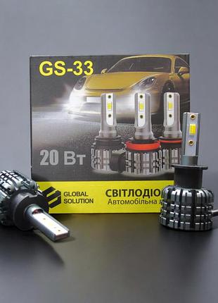 Світлодіодна автомобільна лампа gs-33 h3 двоколірна 3000k–6000k