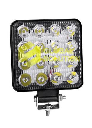 Led фара gs 48w 16smd cree ultra slim — мощный дополнительный свет 12-24v