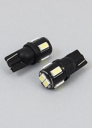Автолампа gs т10-5630-6-smd 12v white