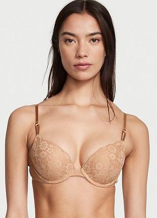 Бюстгальтер victoria's secret (144000416087) lace push-up 75c бежевый