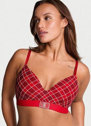 Бюстгальтер victoria's secret (322567289179) shine patch lightly lined 80d красный