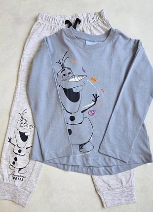Пижама с длинным рукавом disney frozen 122-128 см для девочек