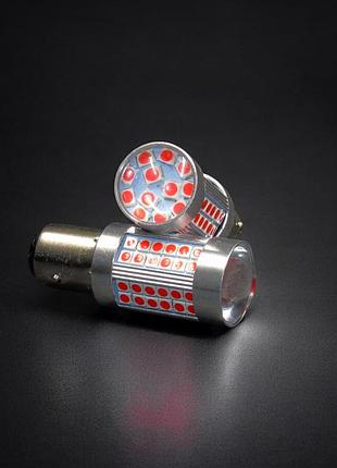 Світлодіодна лампа gs 12-24v 1157-3030-72smd super canbus bay15d червоний