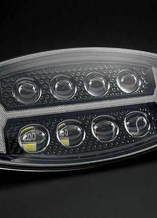 10-дюймовая led фара 126 вт – 3-в-1 функционал: ближний/дальний, поворот (12-48в)