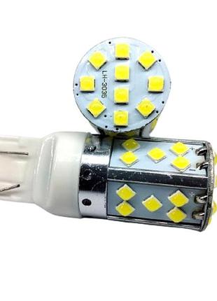 Автолампа gs 7443-3030-35cree 12-24v samsung canbus безцокольна двоконтактна (аналог лампи w21/5w) білий
