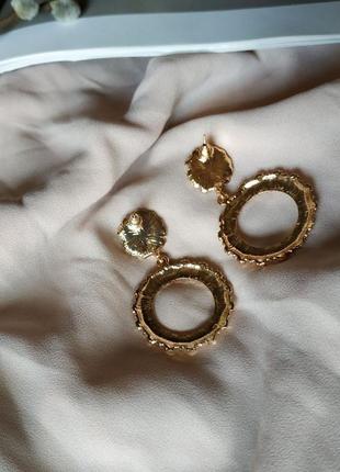 Новые,шикарные модн красивые серьги сережки большие висячие массивные цвет золото серебро2 фото