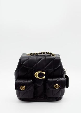 Coach pillow tabby backpack black with gold