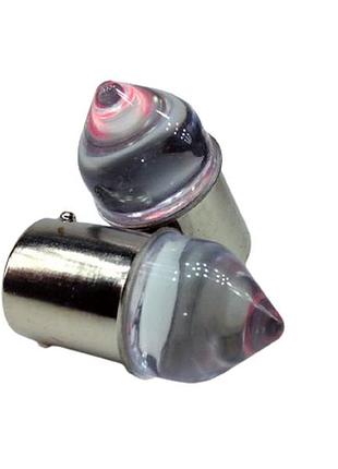 Лампа gs 1156 2835 9smd cristal 24v одноконтактна (аналог лампи p21w (ba15s)) червоний
