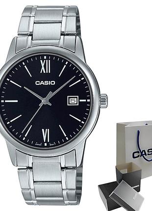 Мужские кварцевые наручные часы casio mtp-v002d-1b3, браслет, минеральное стекло, wr 50