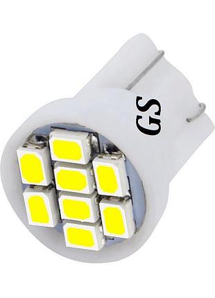 Автолампа gs t10 8 smd 3020 24v white