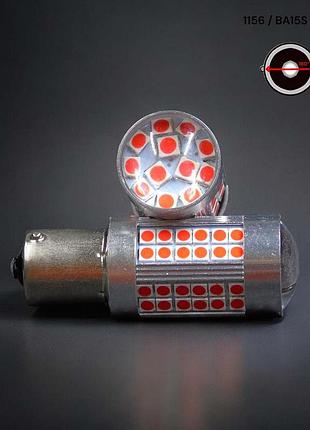 Світлодіодна лампа gs 1156-3030-72smd 12-24v super canbus ba15s червона