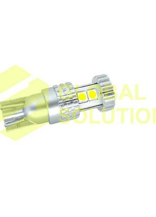 Автолампа gs t10-3030-6smd samsung 12v-24v canbus white