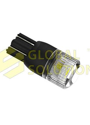 Автолампа gs t10-3030-lenz 3w 12-24v canbus (аналог лампи w5w) біла