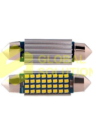 Автолампа gs fs-2016-32smd 44mm 12-24v philips canbus white (аналог лампы c5w)