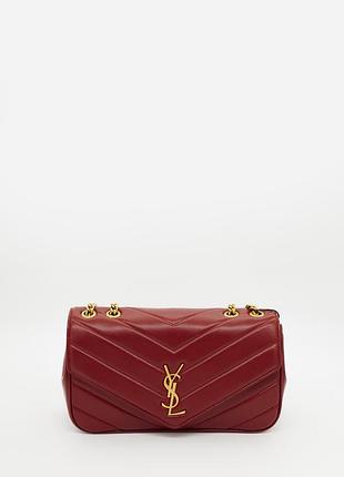 Saint laurent loulou big size leather burgundy with gold