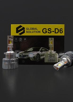 Led лампа gs-d6 d4s 9-32v canbus 55w 10000lm ip67 6000k