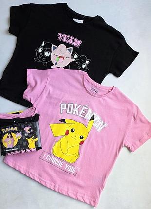 Набір дитячих футболок 2х pokemon 134-140 см для дівчаток