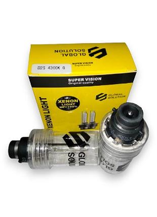 Автомобильная лампа ксенон gs premium d2s 35w super vision +100% 4300к | global solution