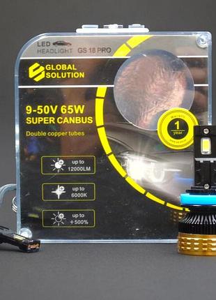 Світлодіодні автомобільні лампи gs18pro h11 - 60w, 10000lm, 6000k