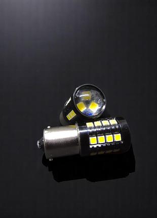 Светодиодная лампа gs 1156 3030-27smd samsung драйвер 9–22v одноконтактная, белая (аналог p21w)