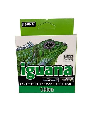 Леска "iguana" 100м нейлон, тест 15,5кг 0,40мм