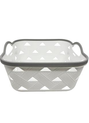 Кошик ажурний 25*25*11см з ручками пластиковий