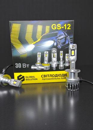 Светодиодная лампа gs-12 h1 12–16v 8000 лм головной свет