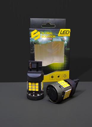 Светодиодная лампа gs 7440-3030-36smd 30w canbus 9–32v, белая, бесцокольная w21w