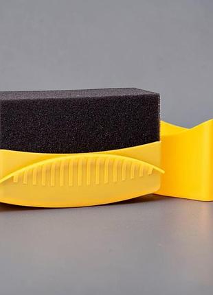 Аппликатор для чернения шин и пластика с ручкой и контейнером (tire foam applicator)
