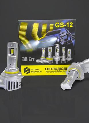 Светодиодная лампа gs-12 hb3 (9005) с активным охлаждением и медным стержнем