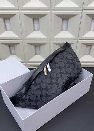 Сумка мужская coach бананка через плечо