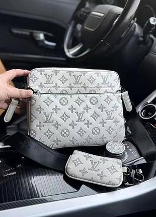 Louis vuitton чоловіча сумка брендова сіра