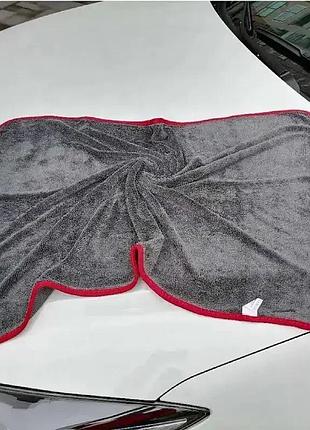 Преміум рушник з мікрофібри для сушки автомобіля 60x90 см (високопоглинаючий, сірий)