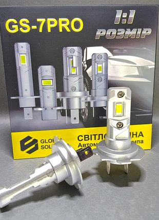 Led лампи h7 gs-7 pro csp 7035 | 20w | 9-60v | пасивне охолодження (арт. 97707pro)