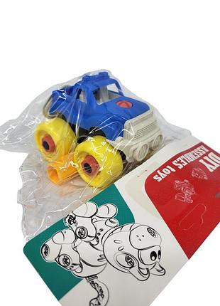 Игрушка-конструктор "джип" с отверткой, 10*11*8см микс