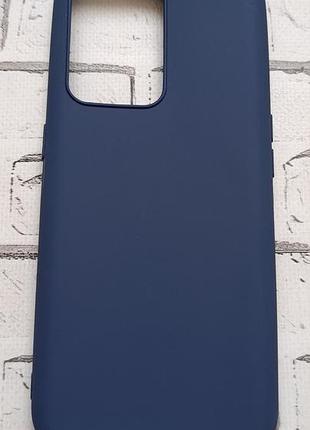Силіконовий чохол для realme gt2 pro матовий (soft-touch) — протиударний захисний бампер на реалмі гт2 про (темно-синій / navy)