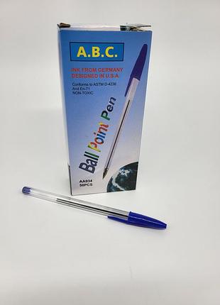 Ручка шариковая "a.b.c" синяя 1шт