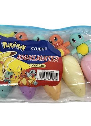 Набір маркерів текстових "pokemon" 6шт