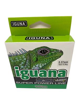 Леска "iguana" 100м нейлон, тест 13,8кг 0,37мм